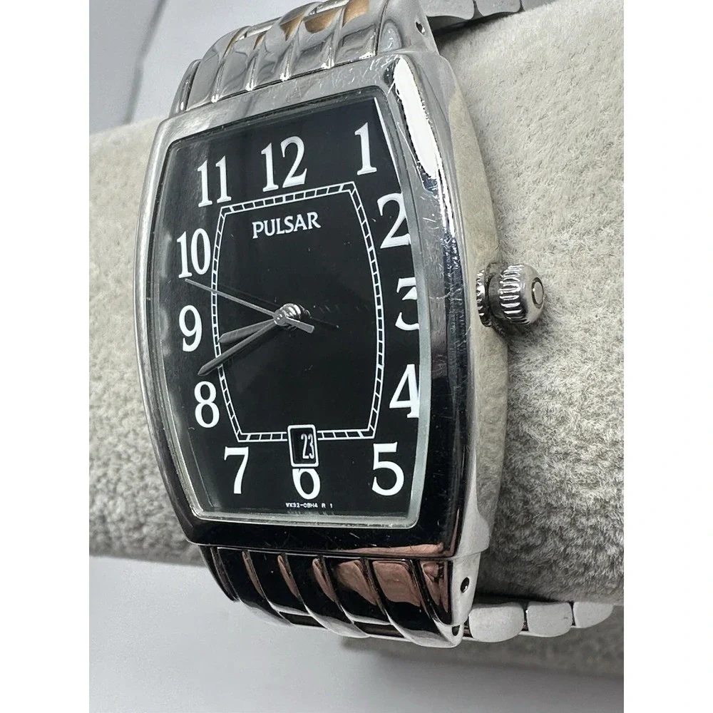 Pulsar‎ By Seiko VX32-0AE0 Mens Dress Watch New Battery 31MM 7.5